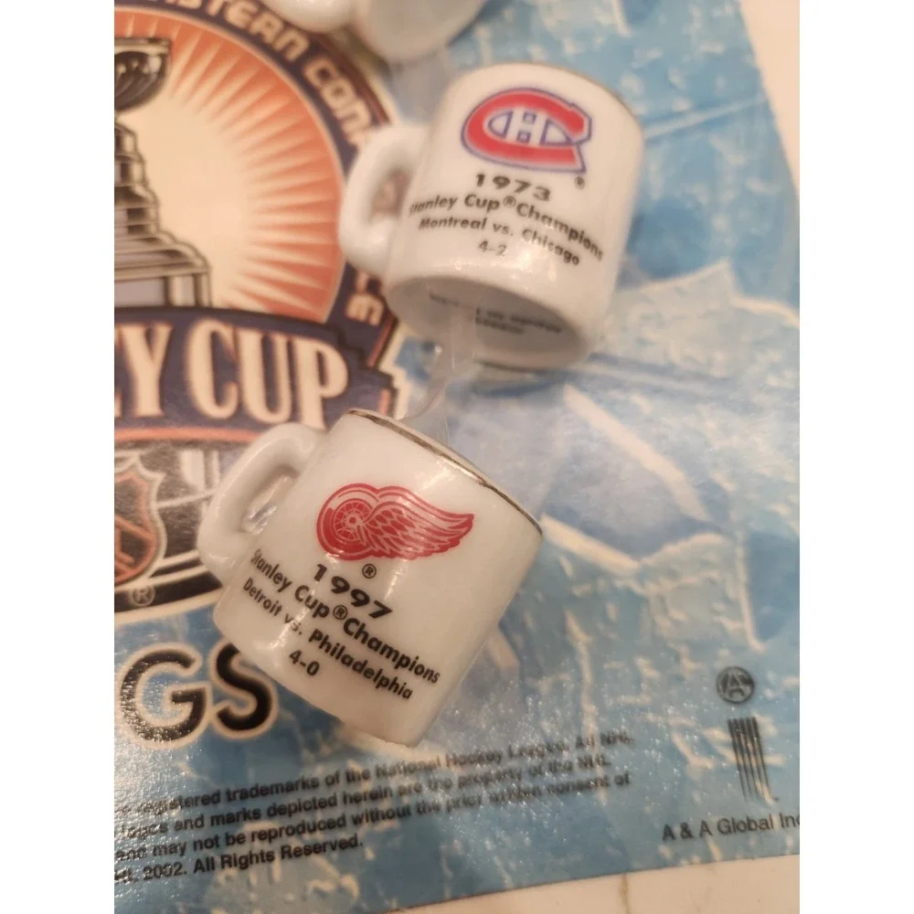 NHL National Hockey Mini Team Cups Ceramic Official- 2 Sets New In Packages